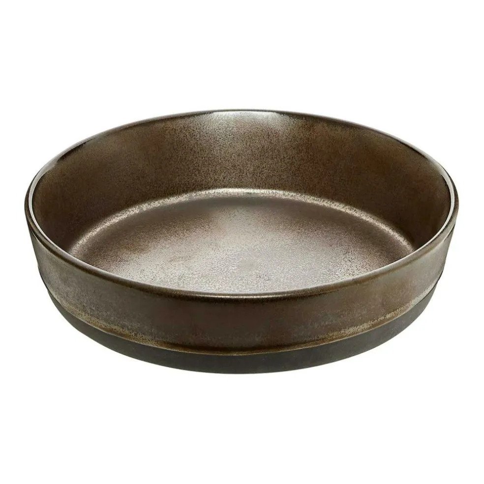 Raw Deep Plate 19,4 cm, Metallic Brown