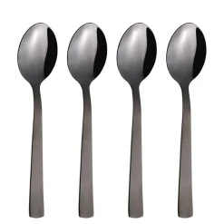 Raw Dessert Spoon 4-pack, Black
