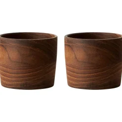 Raw Egg Cup 2 Pcs, Teak