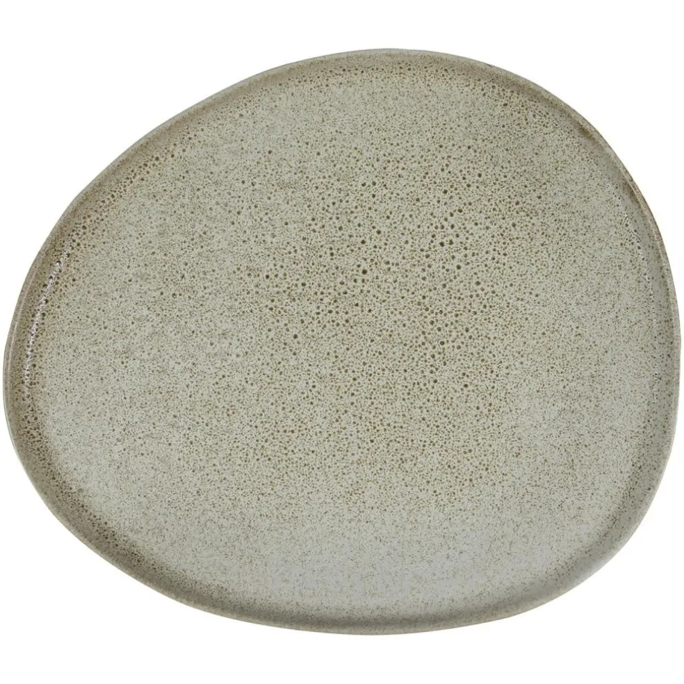 Raw Organic Plate 24 cm, Sandy Beige