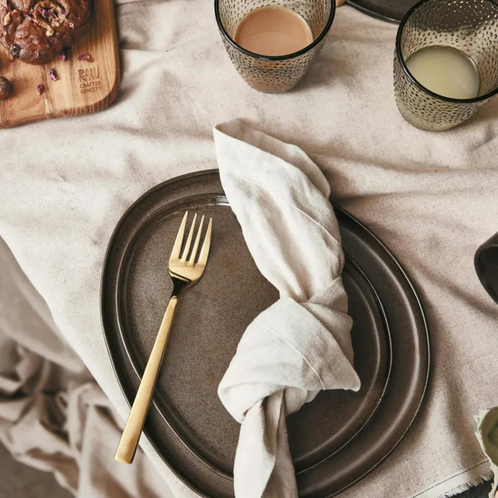 Raw Organic Plate 25x29 cm, Titanium Black