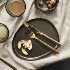 Raw Organic Plate 25x29 cm, Titanium Black