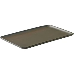 Raw Rectangular Plate 23,5x15 cm, Northern Green