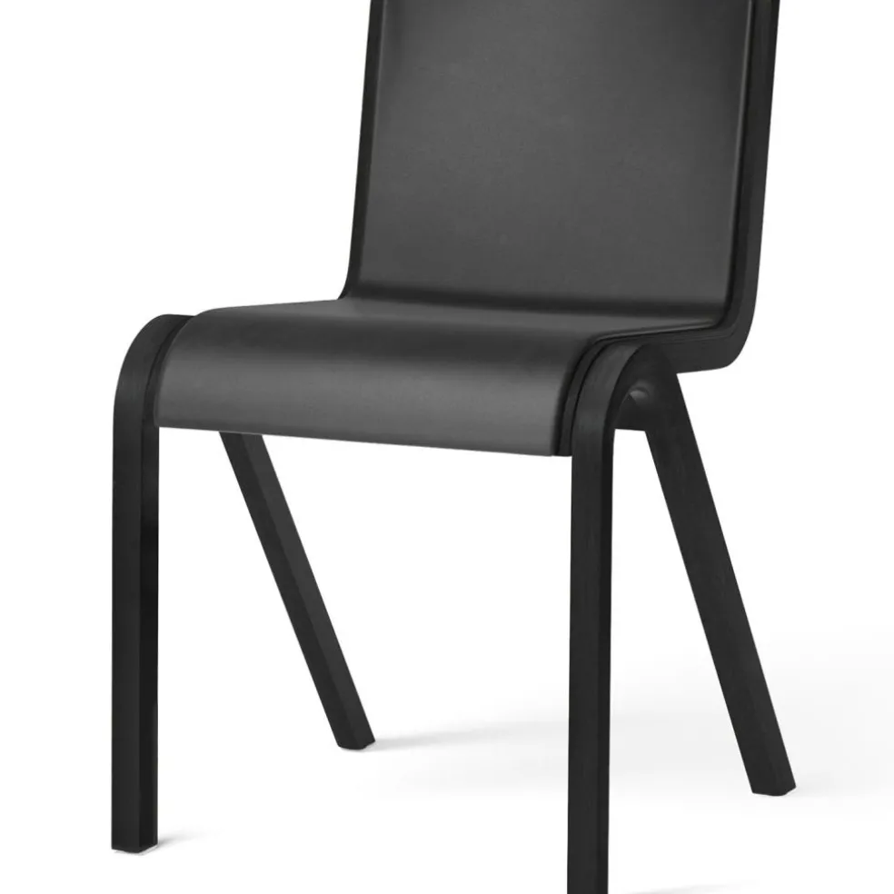 Ready Chair, Upholstered Front, Black Oak / Leather Dakar 0842