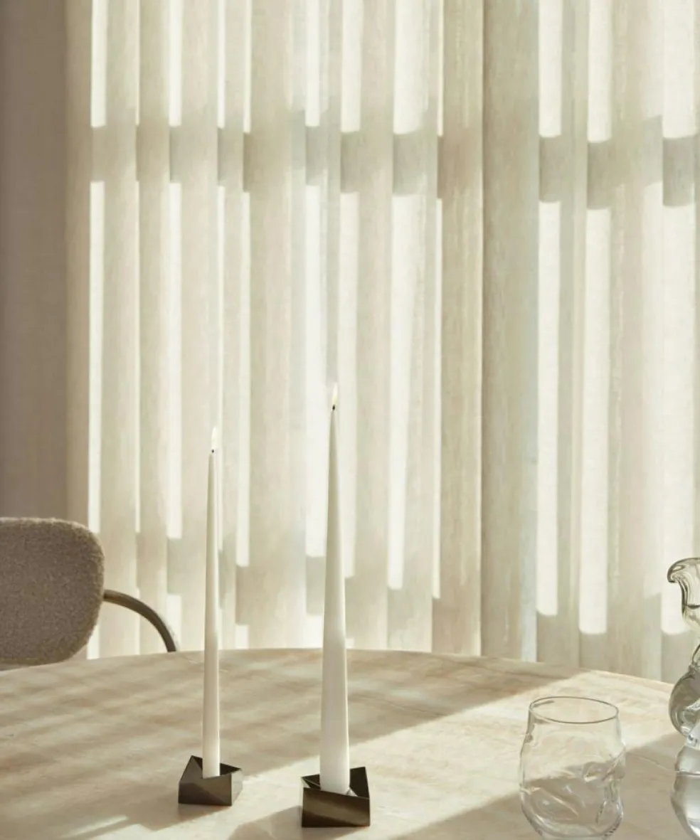 Reflect Candle Holder Small, Brushed Chrome