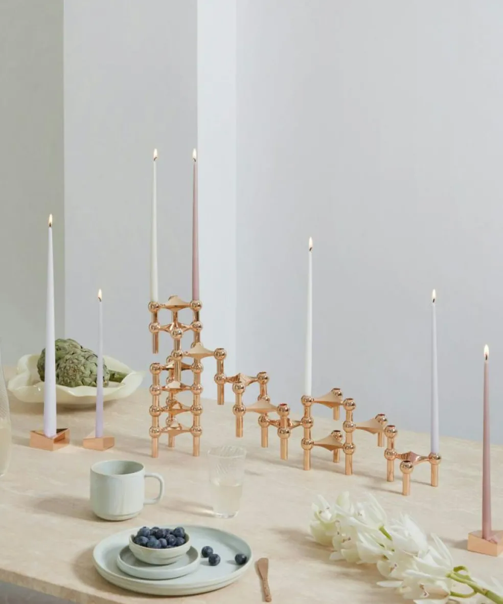 Reflect Candle Holder Small, Brushed Chrome