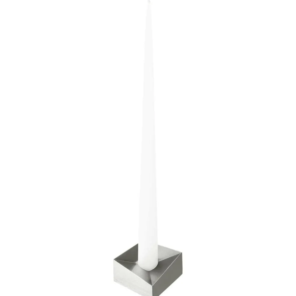 Reflect Candle Holder Small, Brushed Chrome