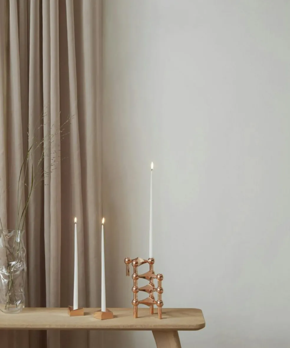 Reflect Candle Holder Small, Brushed Chrome