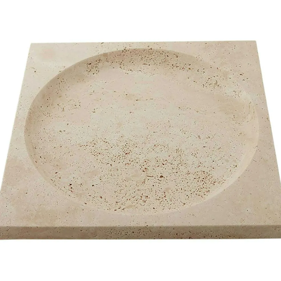 REGINA dish travertine.L30XW30xH3cm