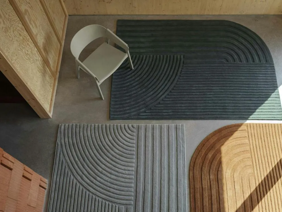 Relevo Wool Rug Off-white, 170x240 cm