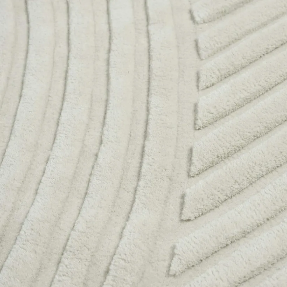 Relevo Wool Rug Off-white, 170x240 cm