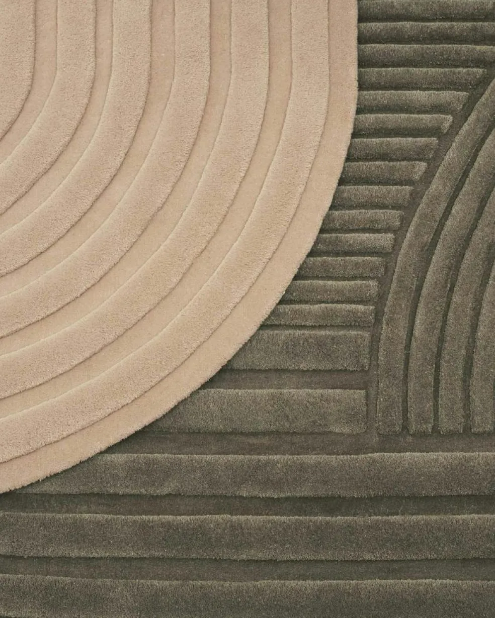 Relevo Wool Rug Off-white, 170x240 cm