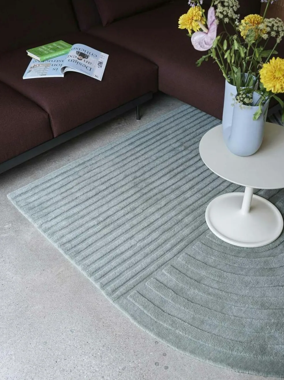 Relevo Wool Rug Off-white, 170x240 cm