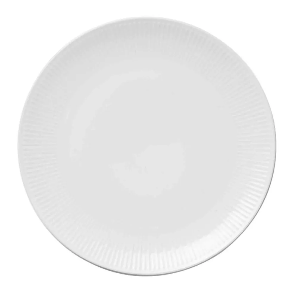 Relief Plate Ø27cm 4-Pcs, White