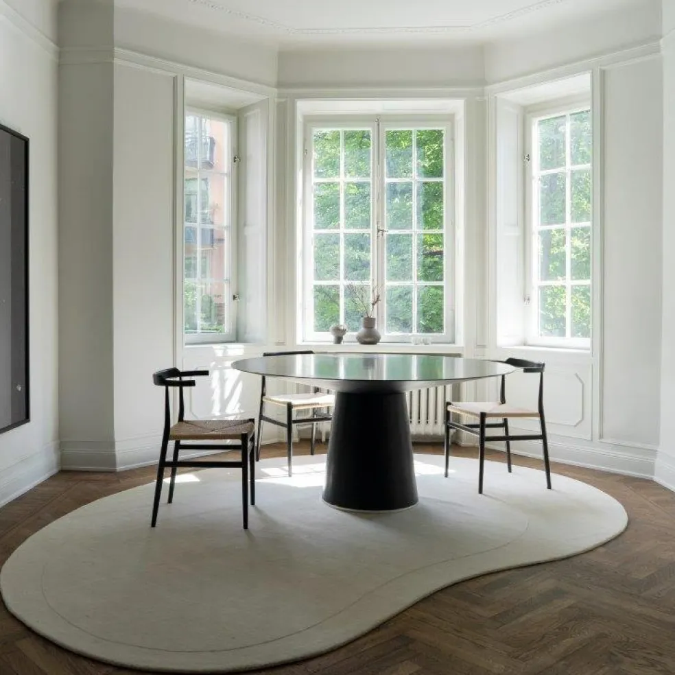 Residue Wool Rug 180x270 cm, Bone White