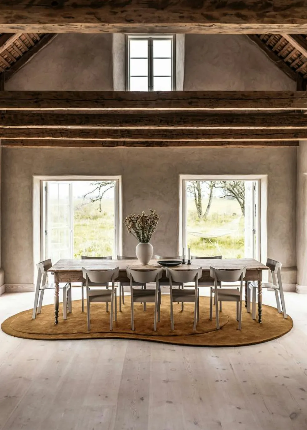 Residue Wool Rug 180x270 cm, Bone White