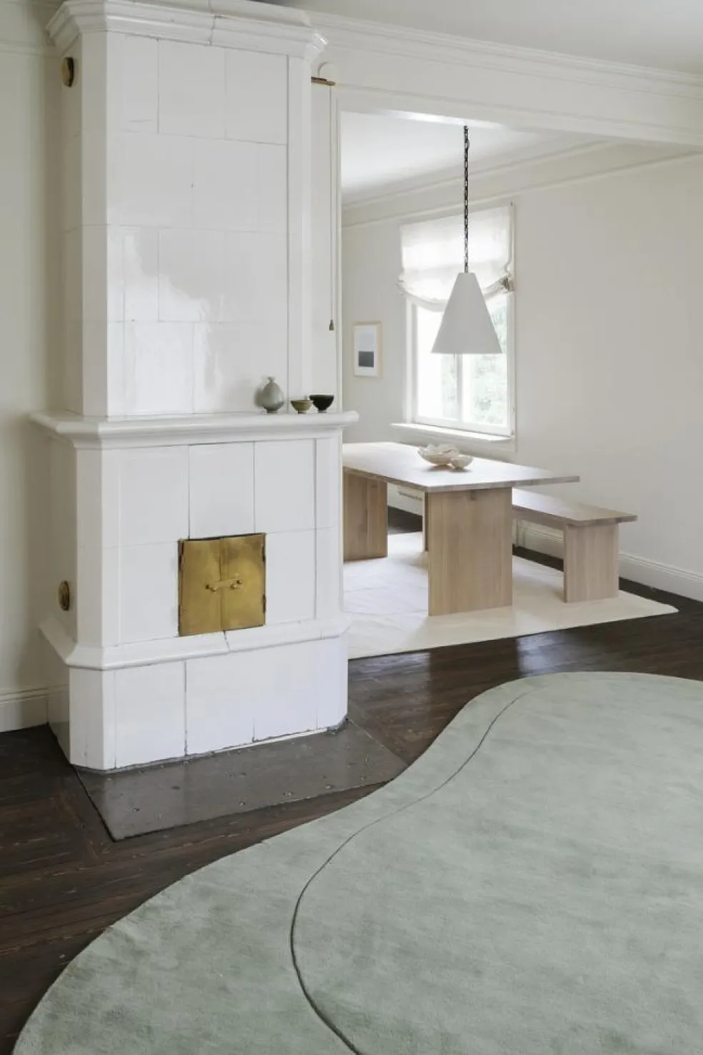 Residue Wool Rug 180x270 cm, Bone White