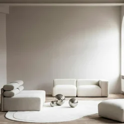 Residue Wool Rug 180x270 cm, Bone White