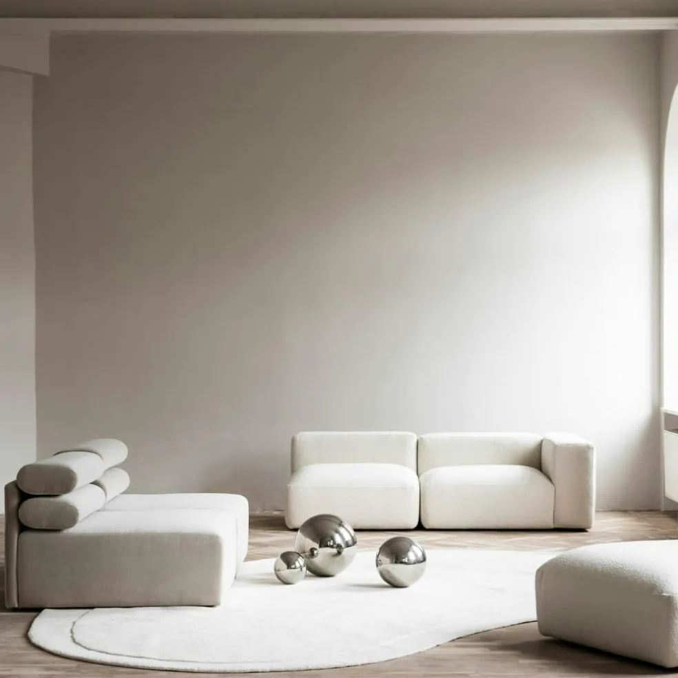 Residue Wool Rug 180x270 cm, Bone White