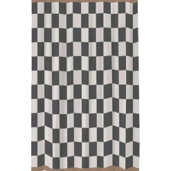 Retro Shower Curtain 150x200 cm, Dark Grey