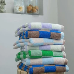 Retro Towel 50x90 cm, Cobalt-blue