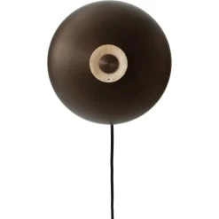 Reverse Wall Lamp, Travertine / Bronzed Brass