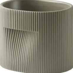 Ridge Planter 13 cm, Off-white