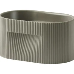Ridge Planter 13 cm, Off-white