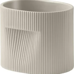 Ridge Planter 13 cm, Off-white