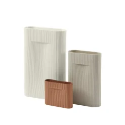 Ridge Vase 48 cm, Beige