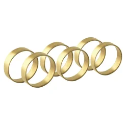 Ring Napkin Ring 6 Pcs, Matte Brass