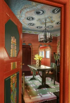 Röllakan Ruth Wool Rug 75x240 cm, Summer Sky