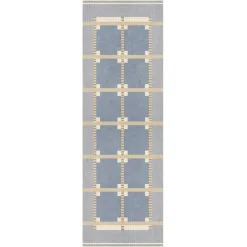 Röllakan Ruth Wool Rug 75x240 cm, Summer Sky