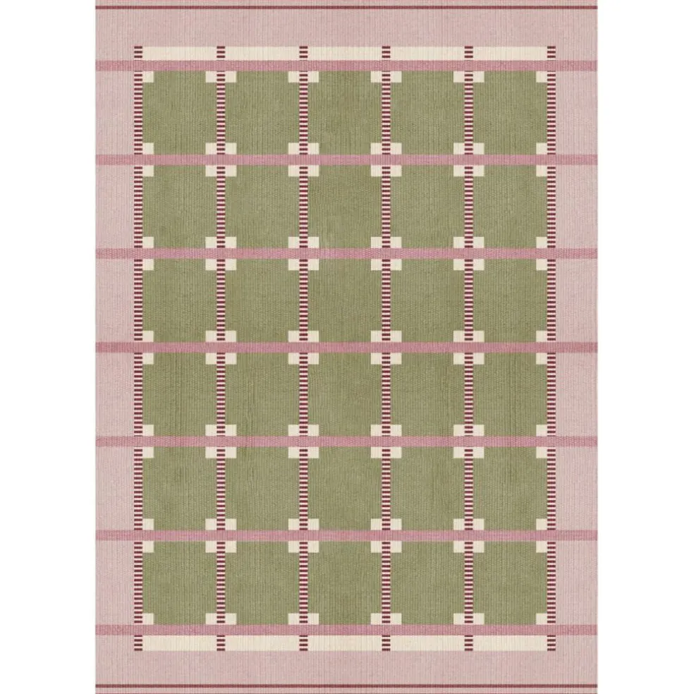 Röllakan Ruth Wool Rug 75x240 cm, Summer Sky