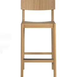 Rod Bar Stool 65 cm, Black Stained Ash