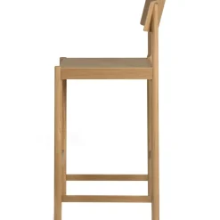 Rod Bar Stool 65 cm, Black Stained Ash