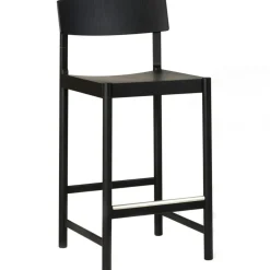 Rod Bar Stool 65 cm, Black Stained Ash