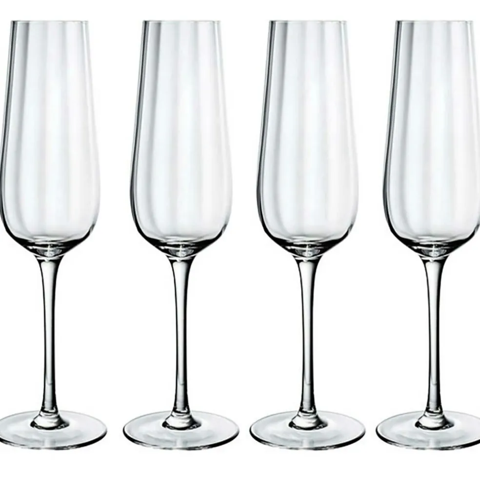 Rose Garden Champagne Glass 4-pack
