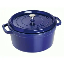 Round Casserole in Cast Iron 6,7 L, Dark Blue