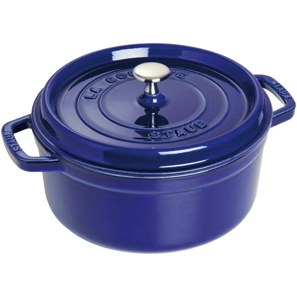 Round Casserole in Cast Iron 6,7 L, Dark Blue