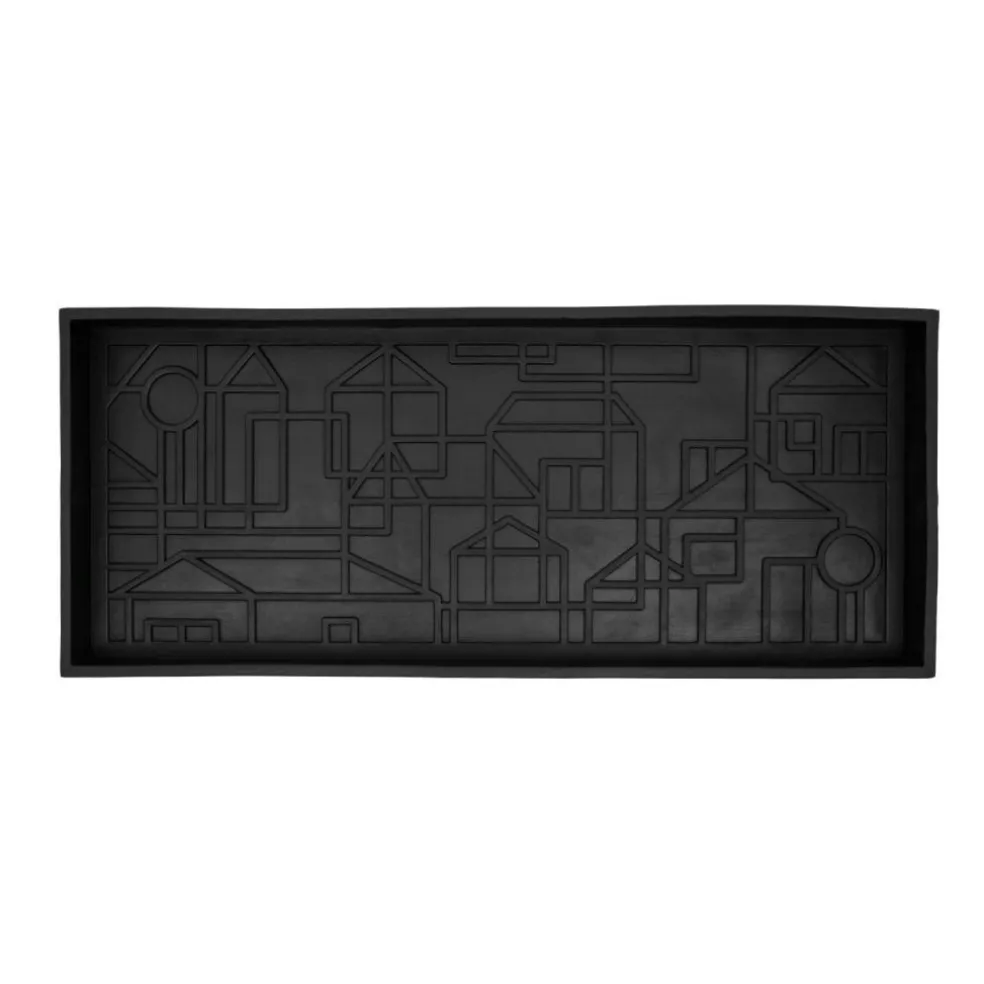 Rubber Boot Tray Doormat 85x36 cm, City