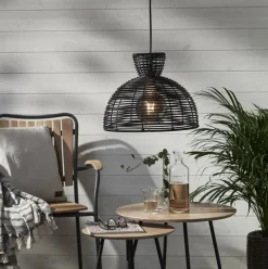 Runde Lampshade Black, 200 mm