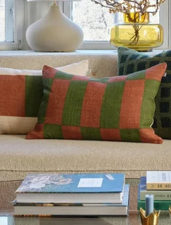 Samar Cushion Cover 40x60 cm, Terracotta / Cactus Green