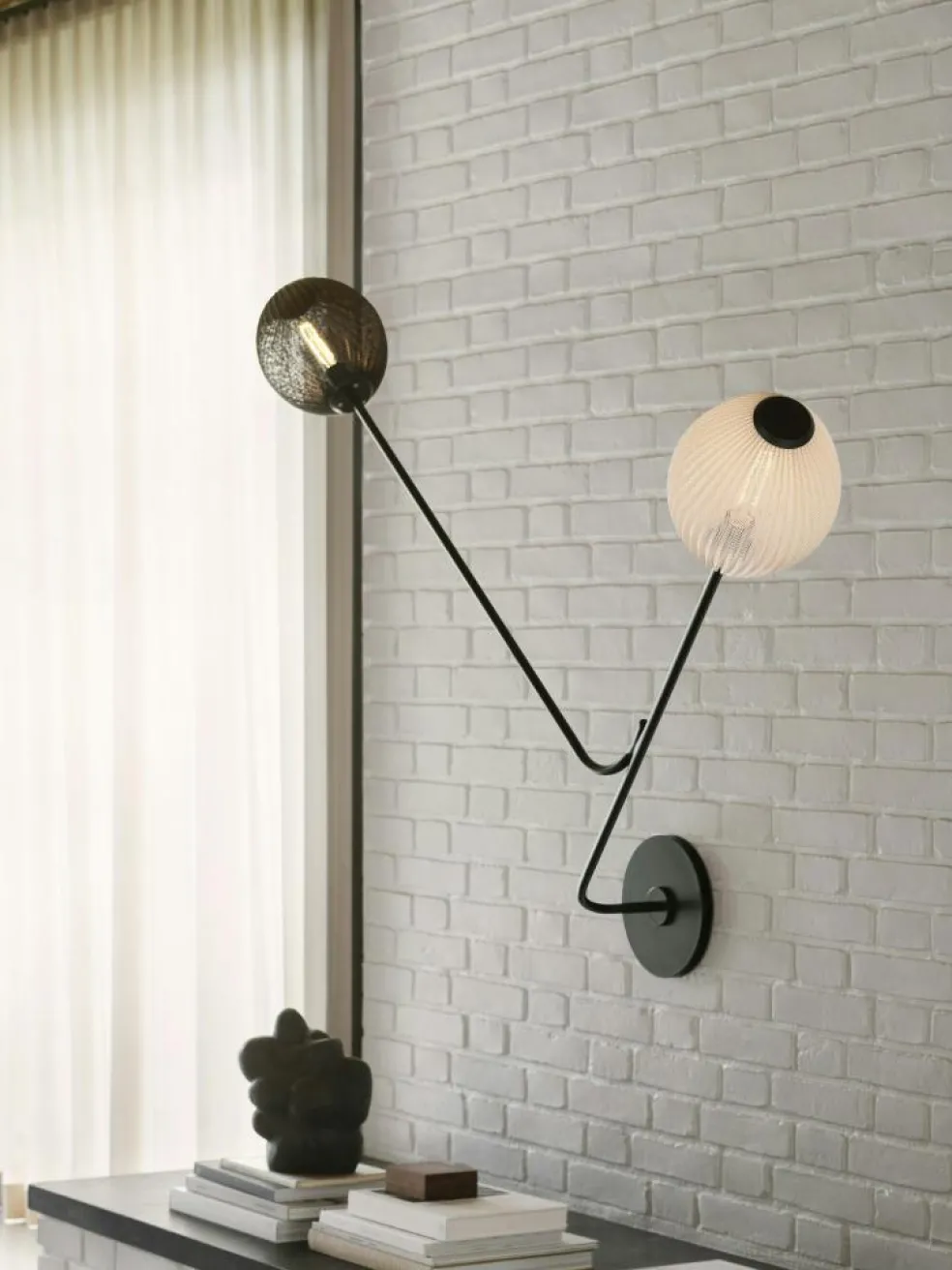 Satellite Wall/Ceiling Lamp, Soft Black