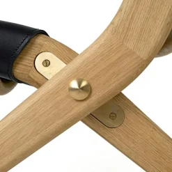 Saxe Lounge Chair, Oiled Oak / Black Leather