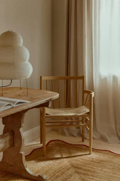 Scallop Jute Rug 75x200 cm, Misty Blue