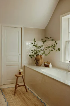 Scallop Jute Rug 75x200 cm, Misty Blue