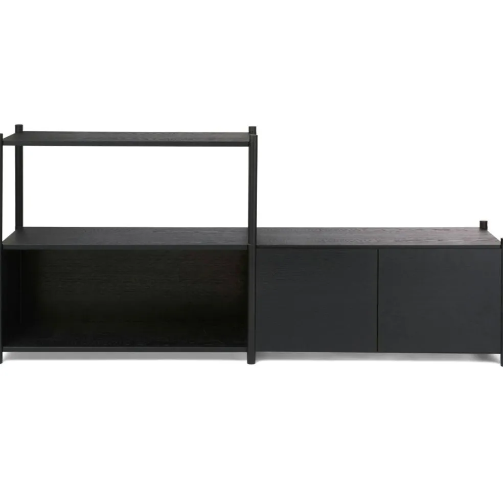 Sceene Bookcase D, Black Oak
