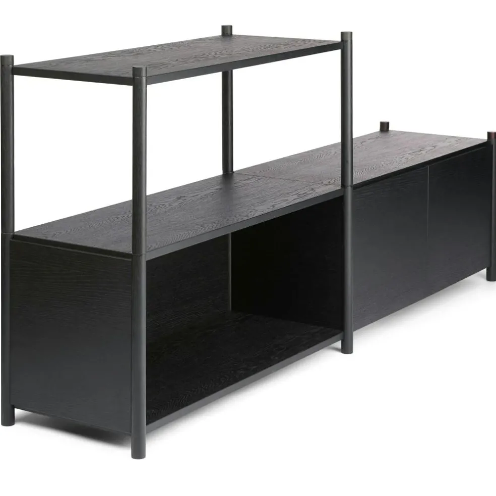 Sceene Bookcase D, Black Oak