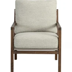 Seventy Five Wood Armchair, Walnut / Sheepskin Moonlight